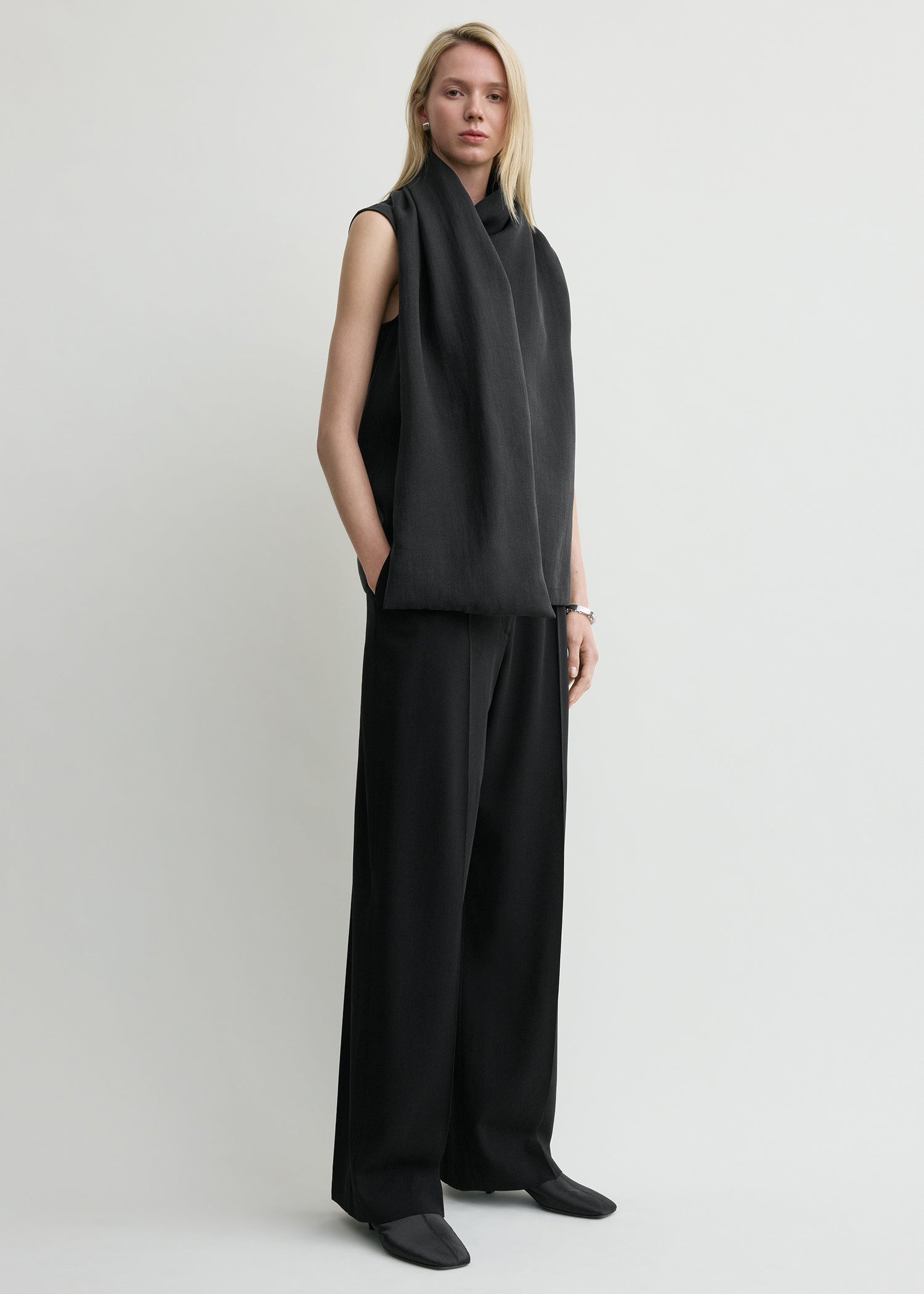 Scarf blouse black - 3