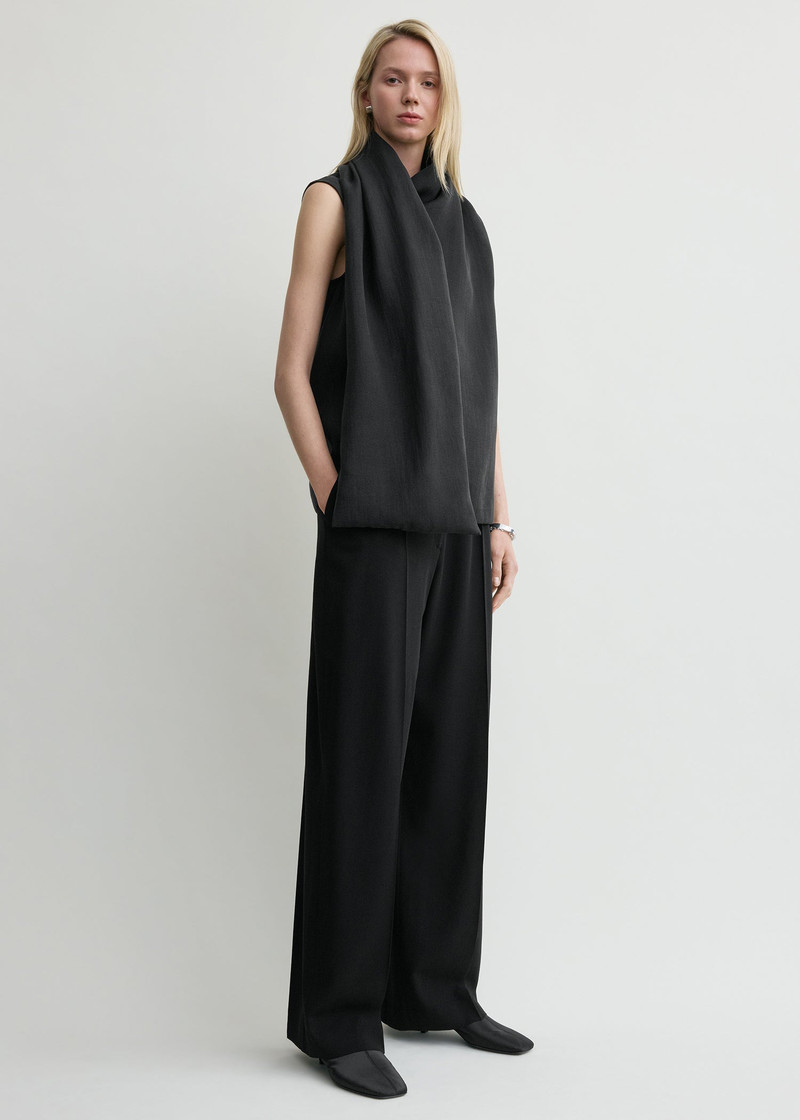 Scarf blouse black 3