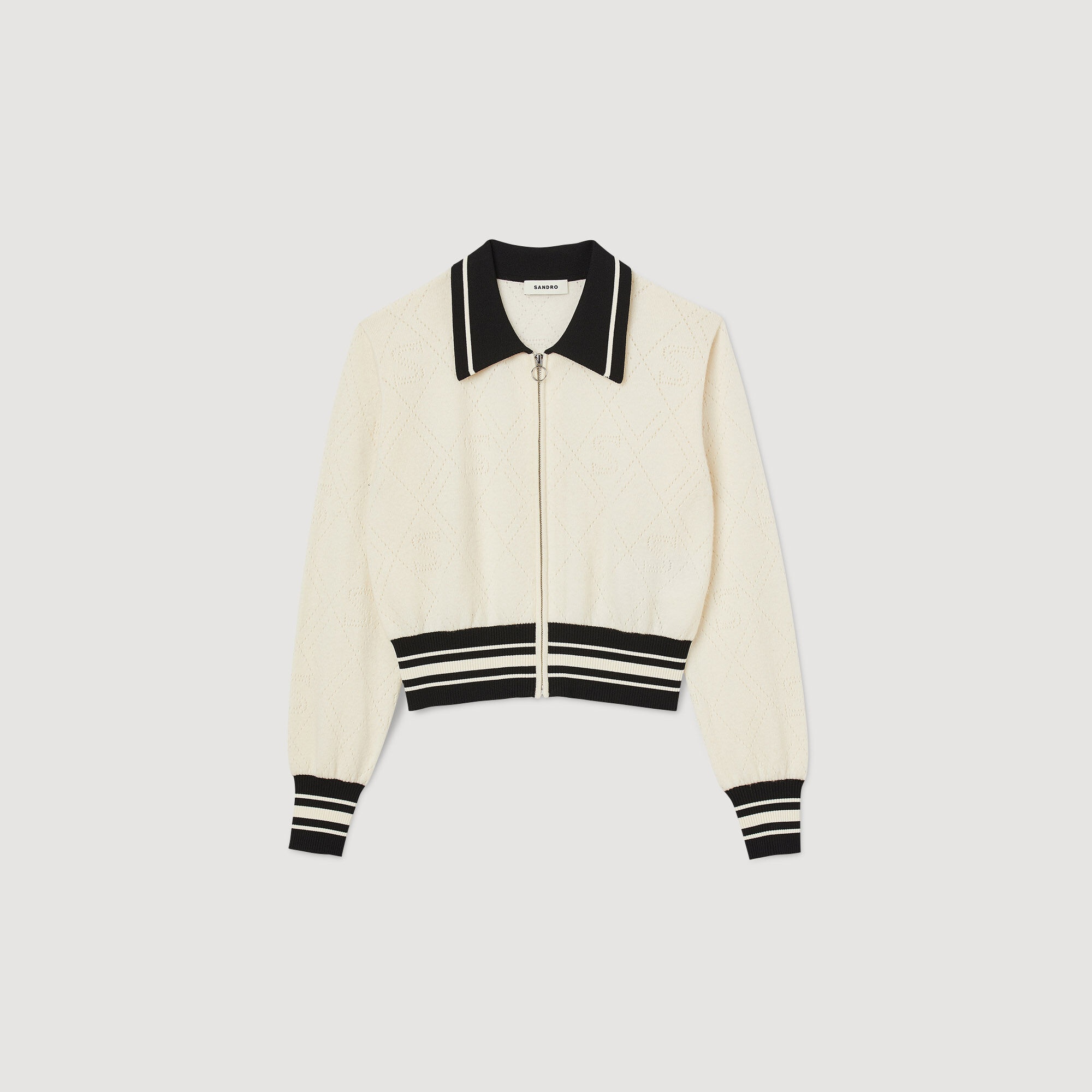 TWO-TONE CARDIGAN - 1