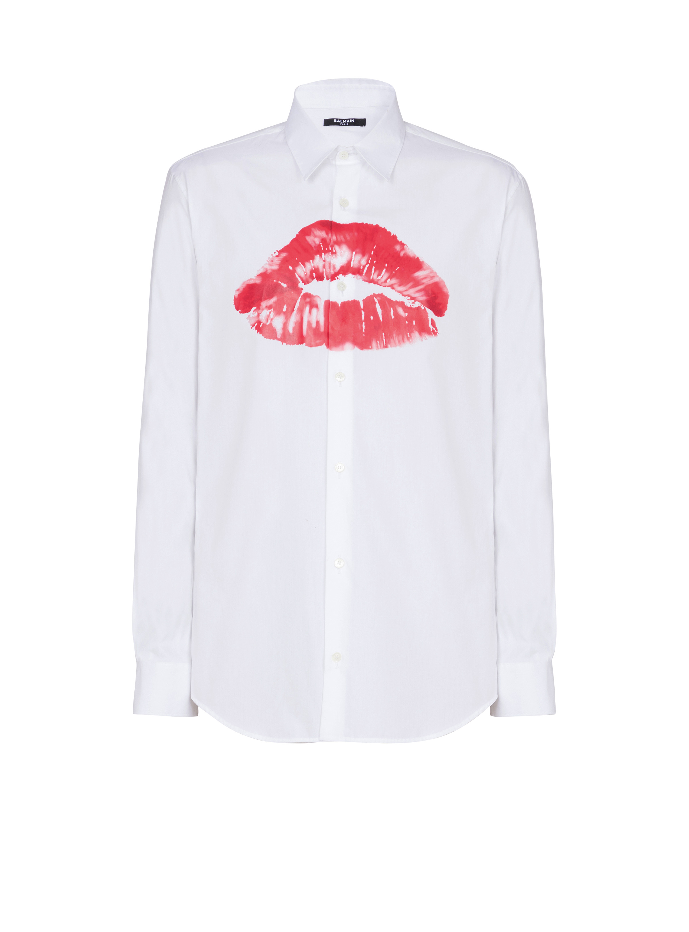 Poplin shirt with Kiss print - 1