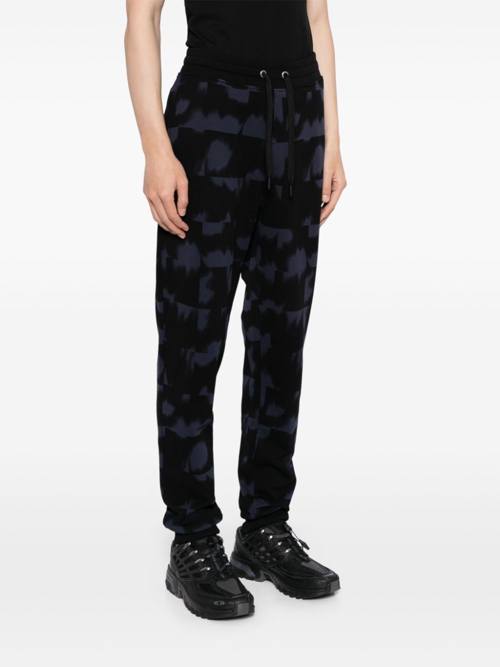appliqué-logo cotton track pants - 3