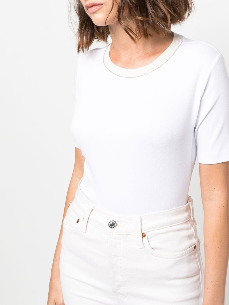 glitter-trim knitted top 5