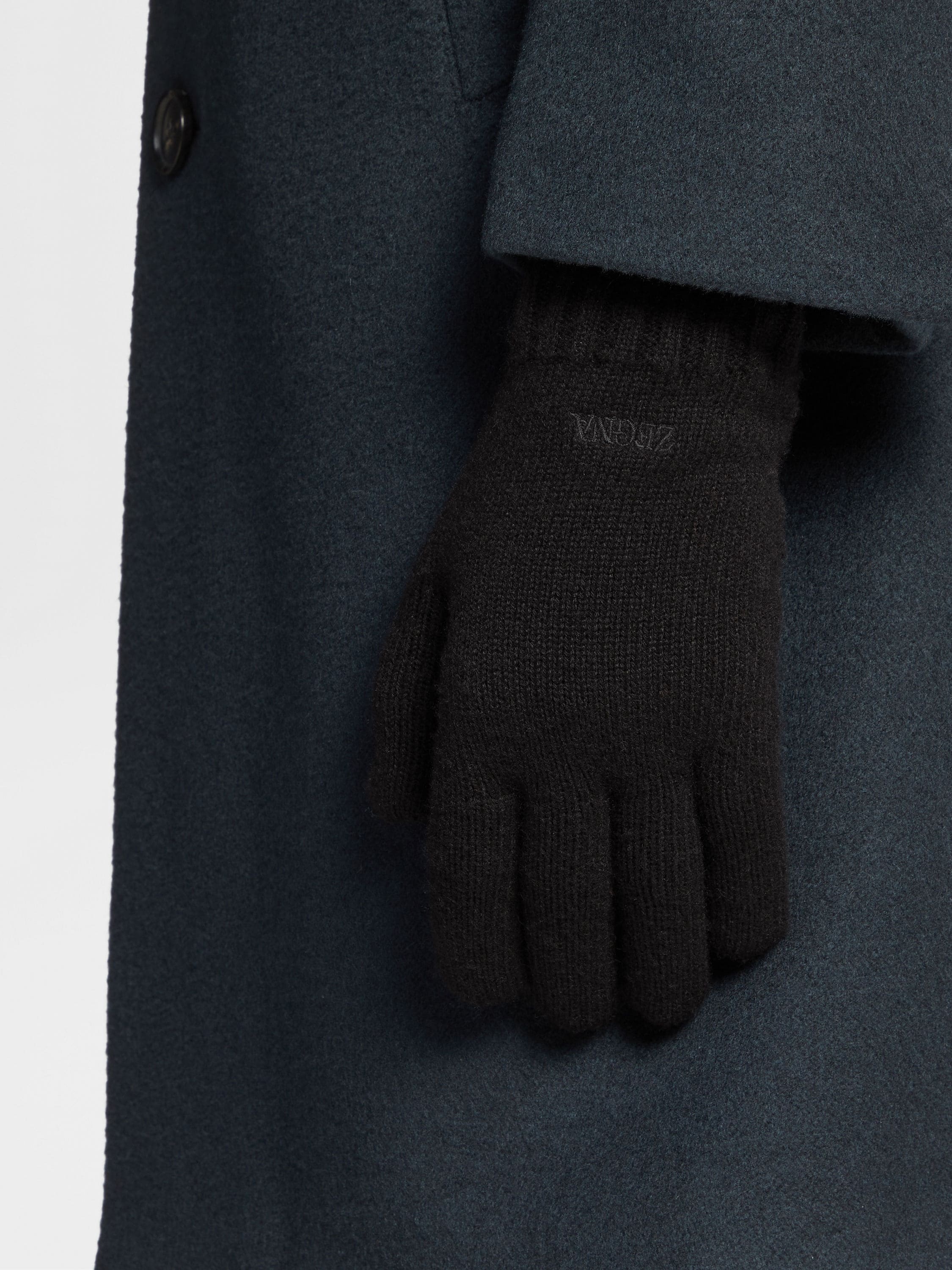 BLACK OASI CASHMERE GLOVES - 3