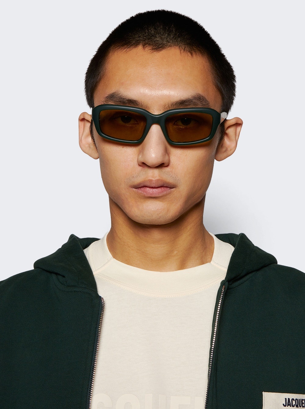 X Jacquemus Marino Angular D-frame Sunglasses Green - 2