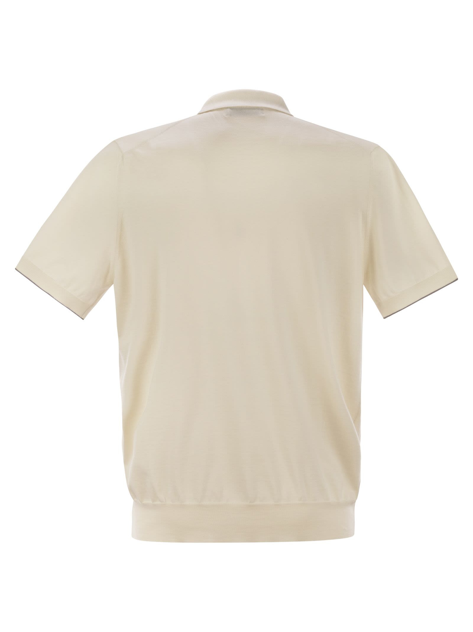 Brunello Cucinelli Men Cotton Polo Style Sweater - 2