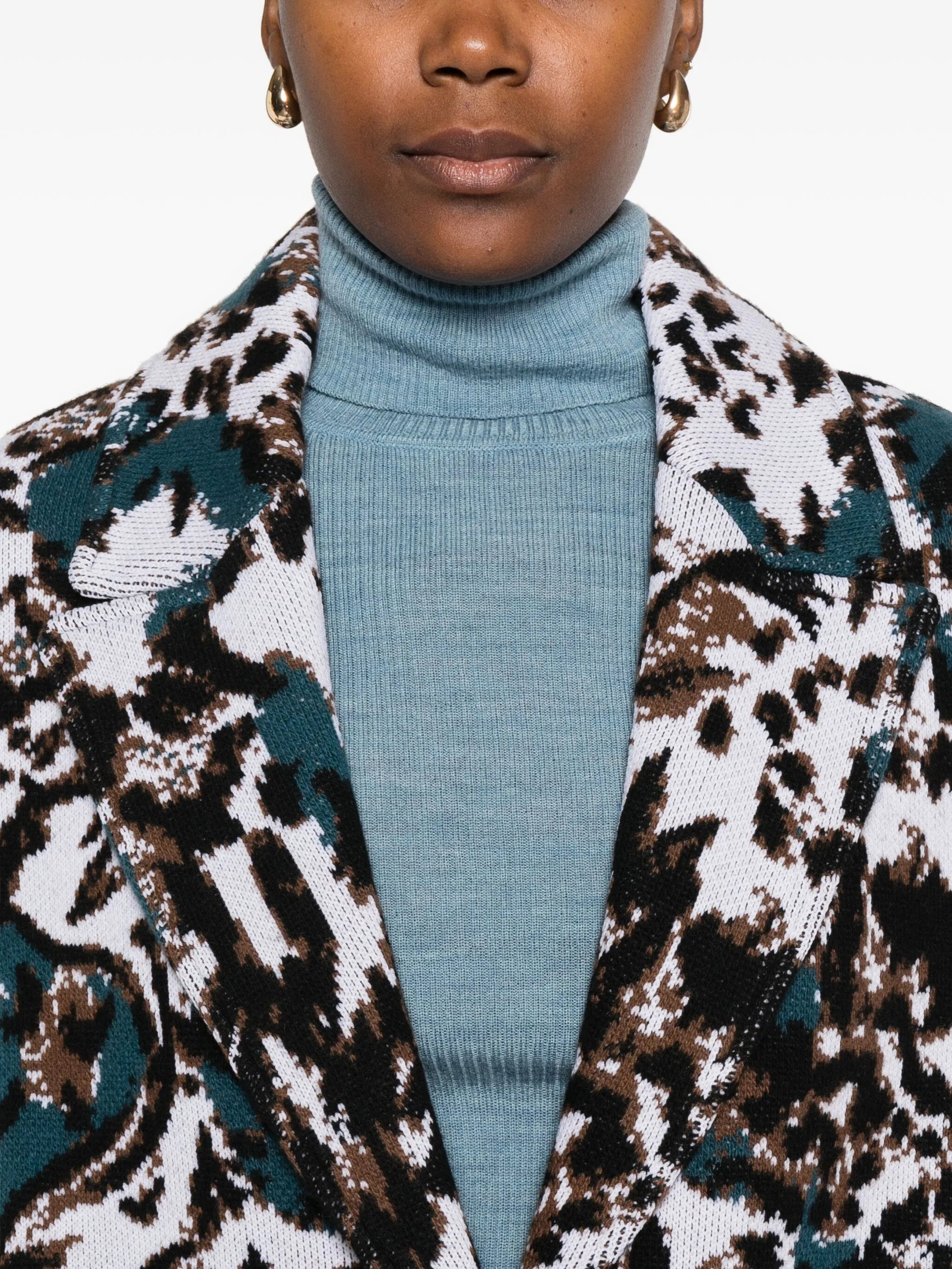 Missoni Animalier-pattern Button Coat - 2