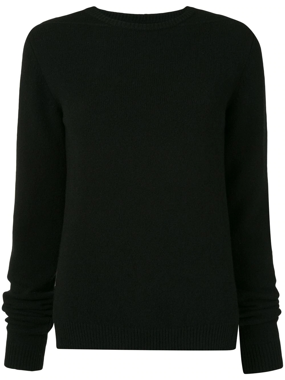 square neck side slit detail jumper - 1