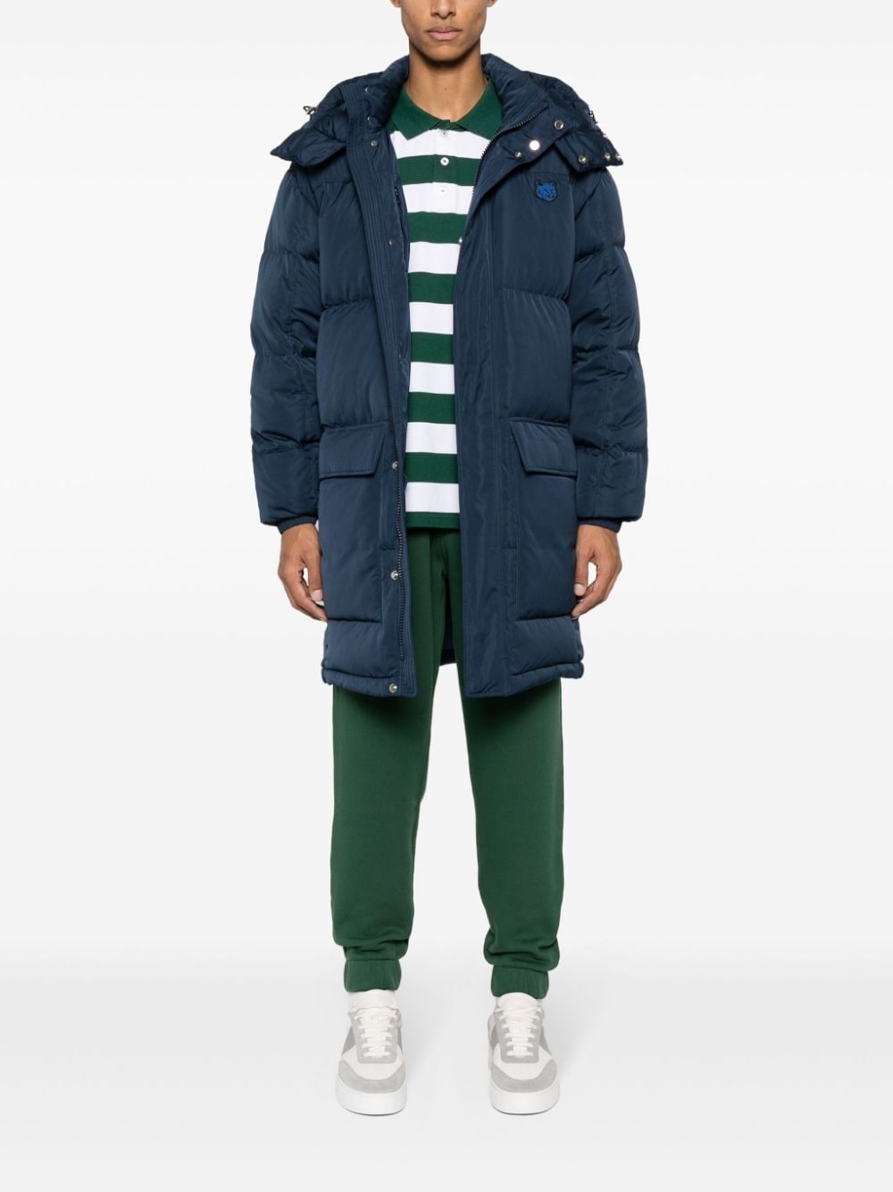 Fox-appliqué cotton track trousers - 2