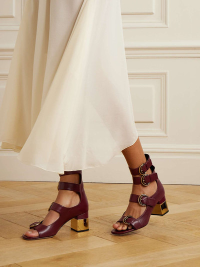 Chloé Alizè buckle-embellished leather sandals outlook