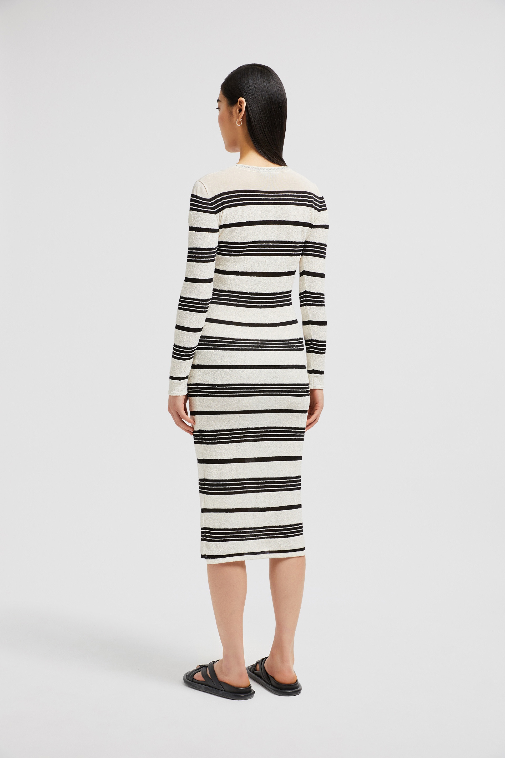 Striped Bouclé Midi Dress - 5