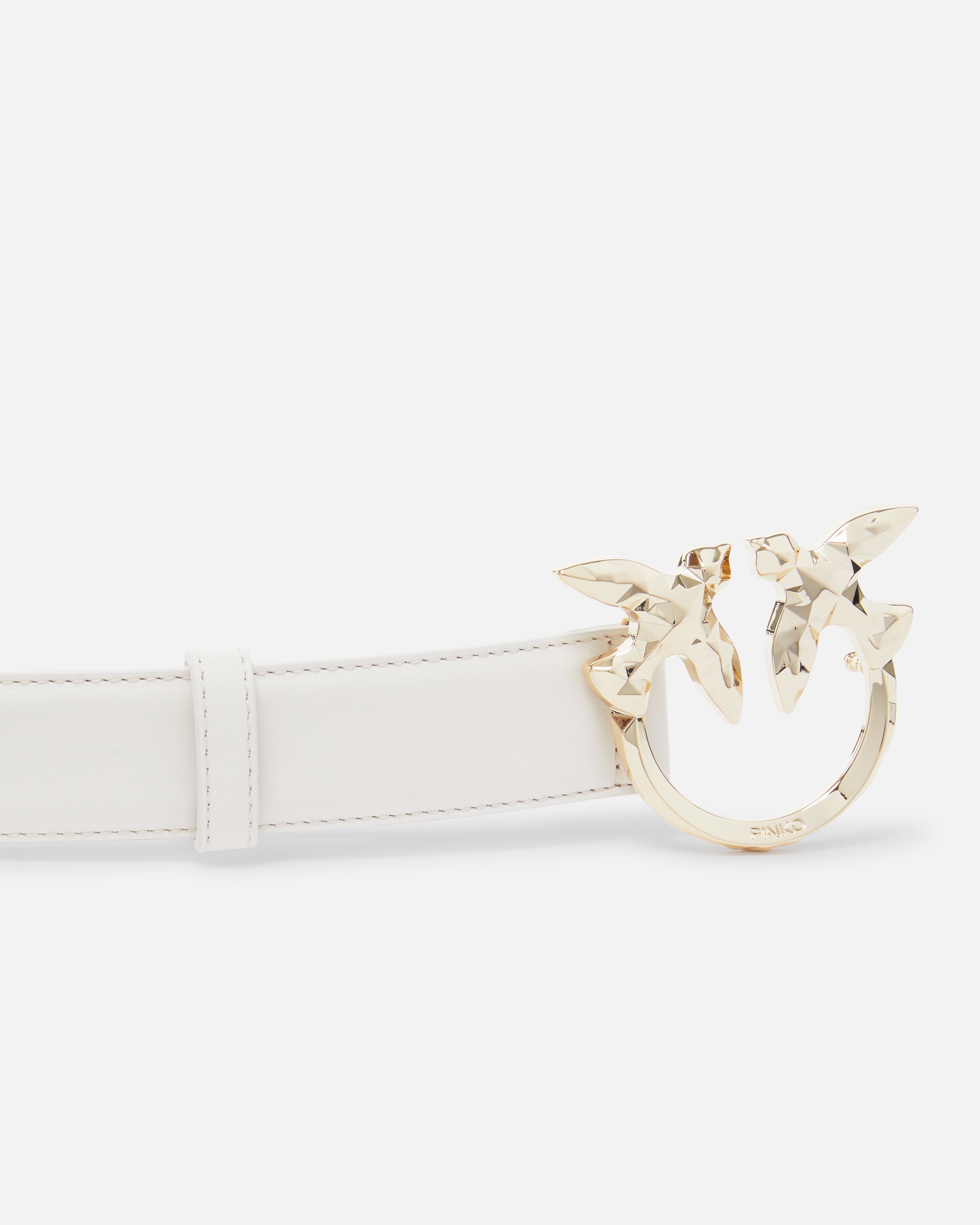 3CM LEATHER BELT WITH BIRD BUCKLE PINKO GALLERIA. - 5