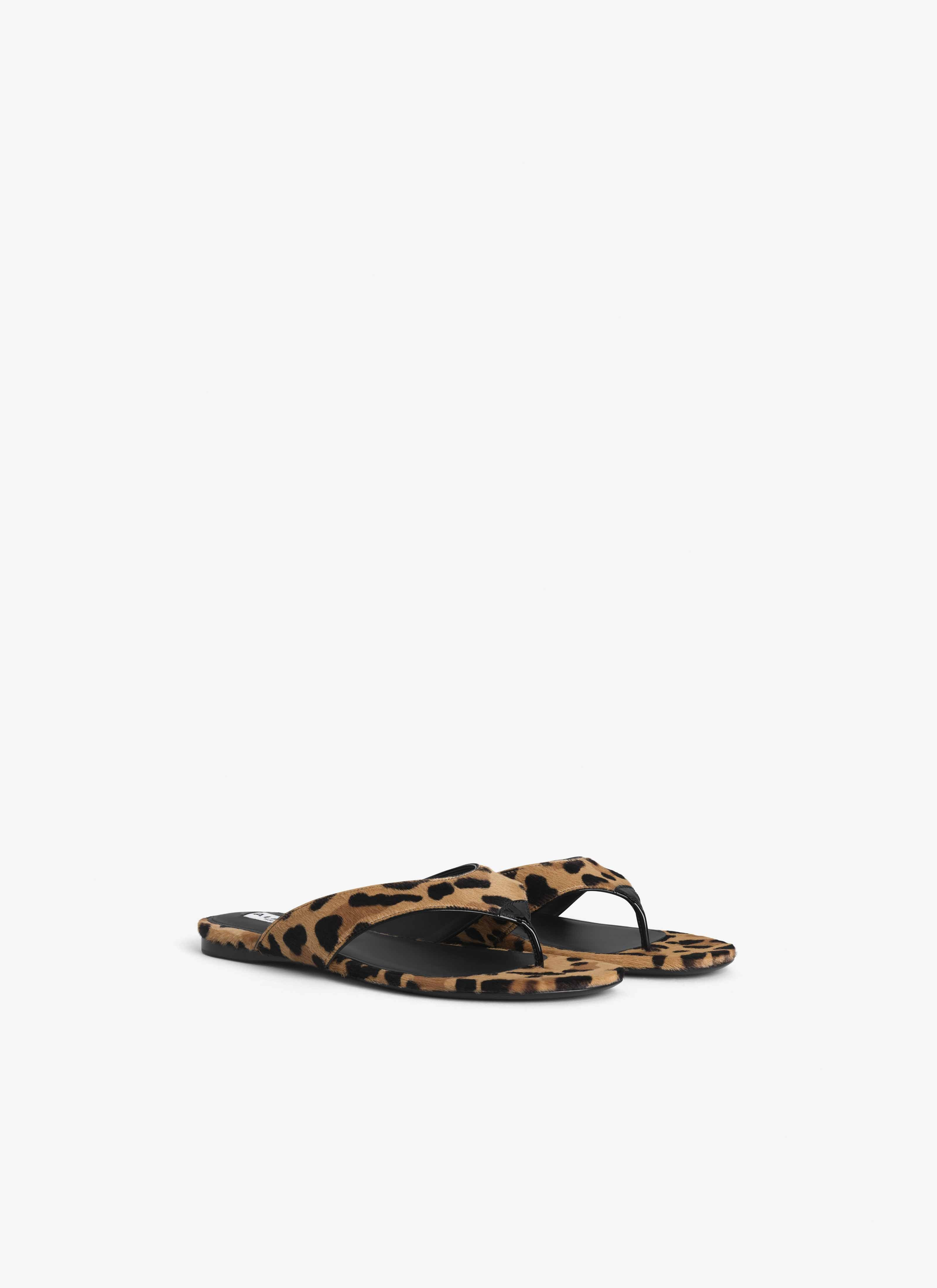 INFRADITO FLAT MULES IN LEOPARD HAIRCALF - 2