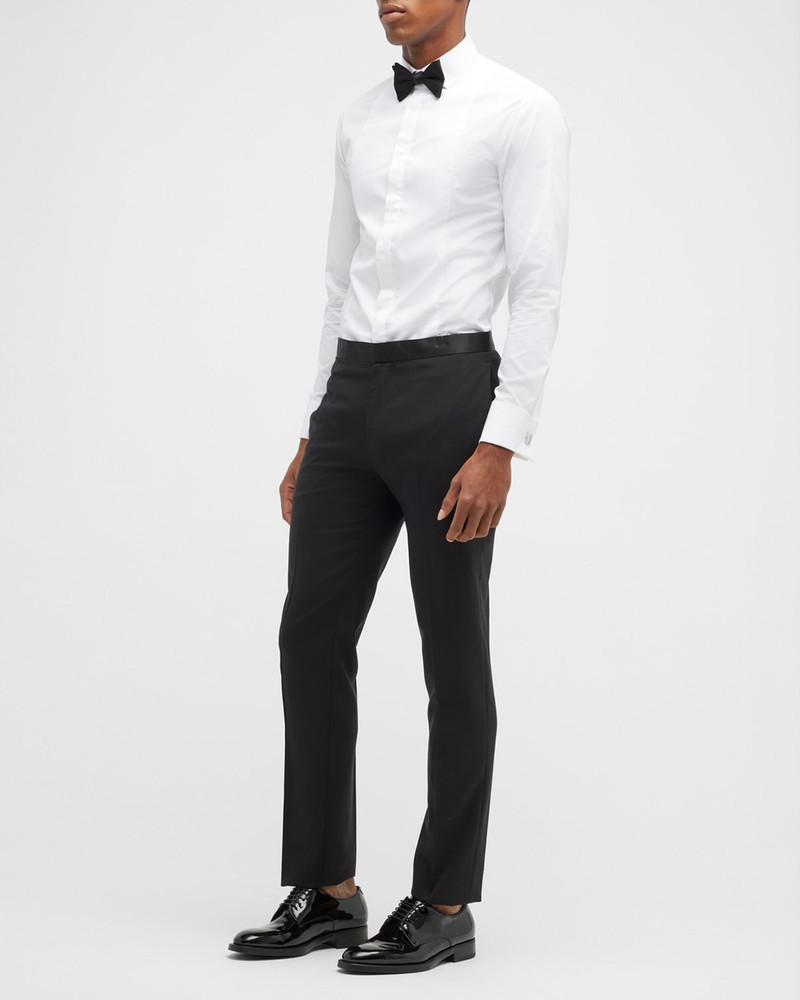 Theory Men's Mayer Stretch-Wool Tuxedo Pants outlook