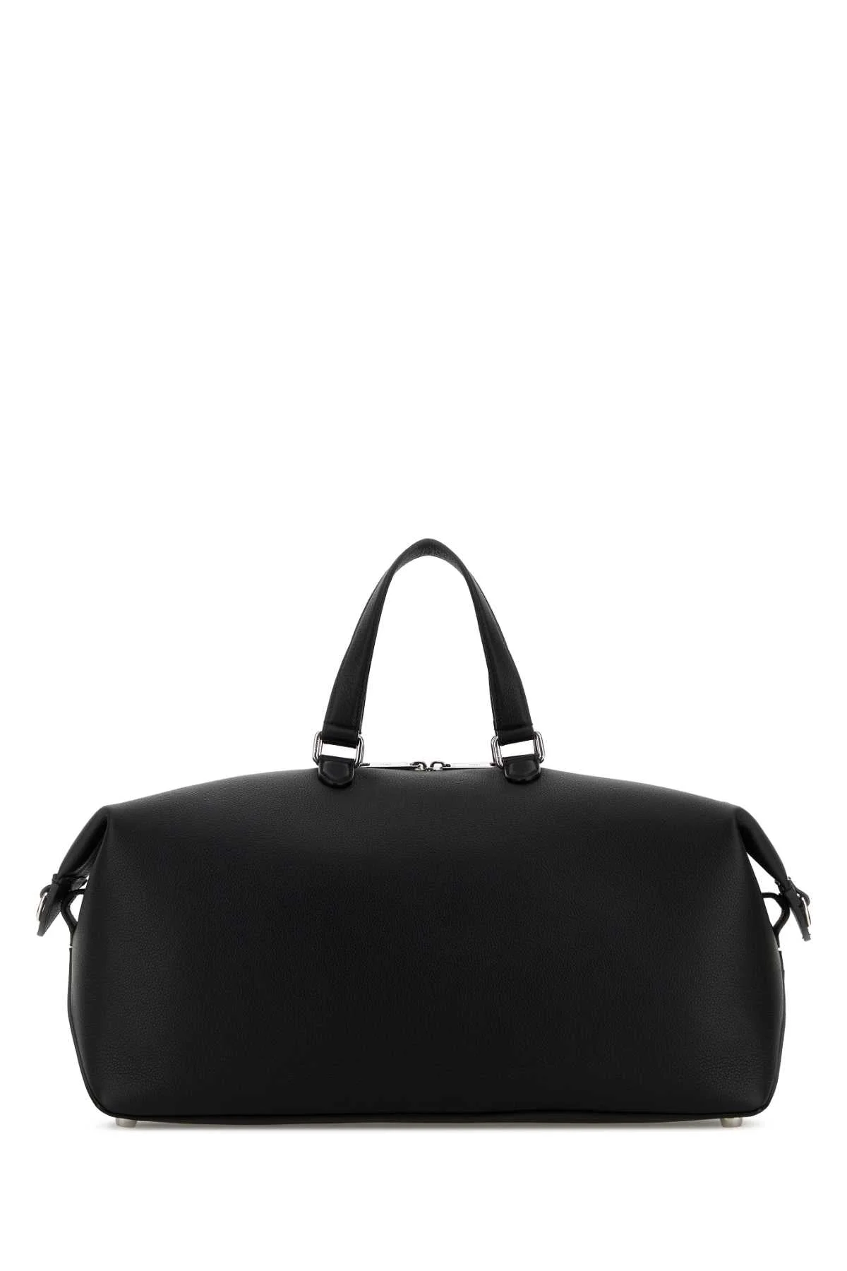 Fendi Men Black Leather Fendi Lui 45 Travel Bag - 1
