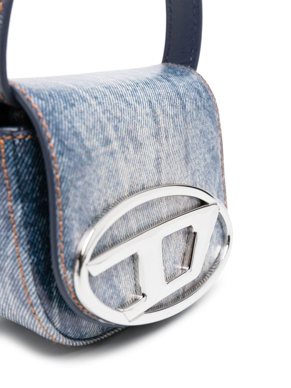 1dr denim-print leather mini bag - 4