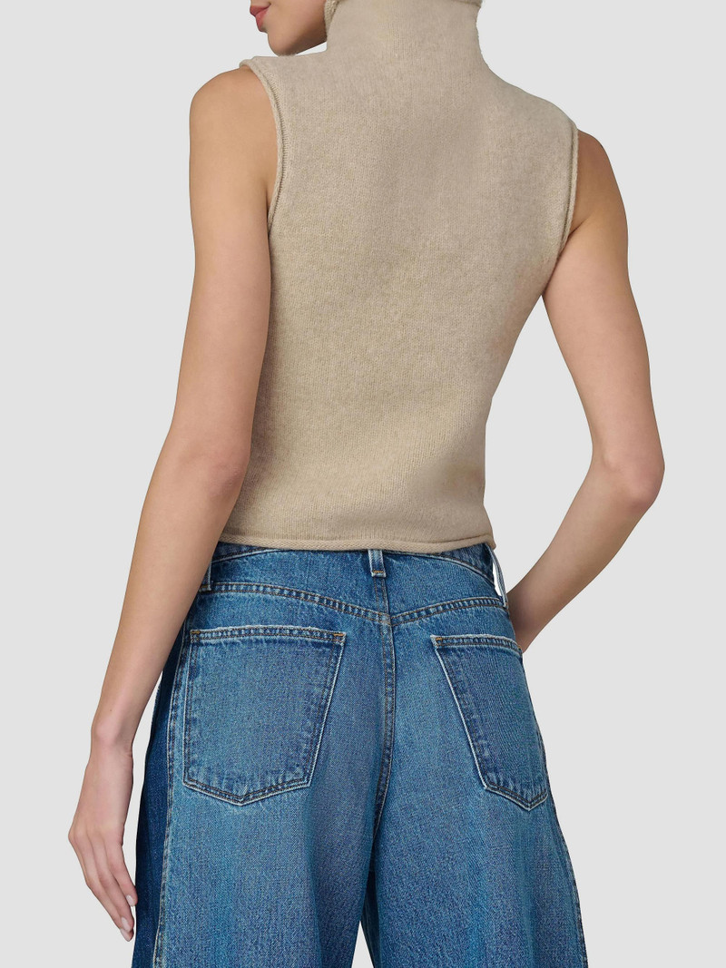 Women's The Stevie Sleeveless Rolled Neck Sweater - Camel 5
