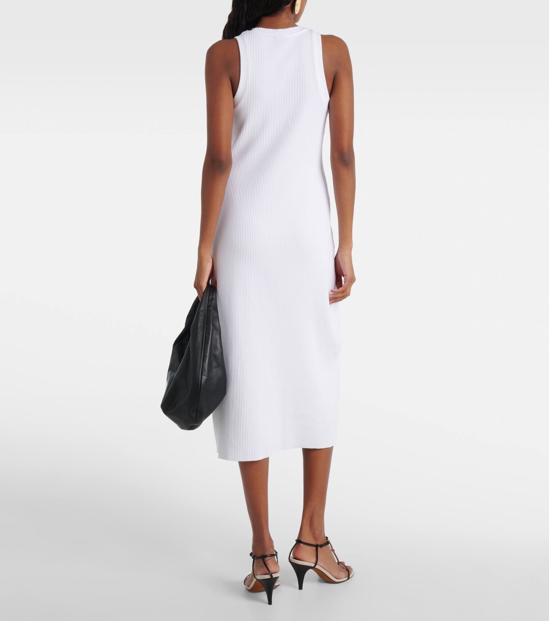 Ribbed-knit jersey midi dress - 3