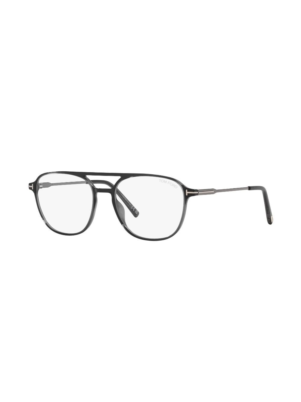 logo-plaque pilot-frame glasses - 2