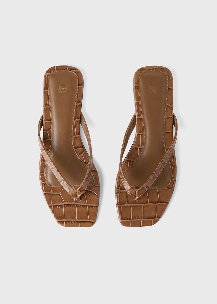 The Flip-Flop Flat caramel croco - 3