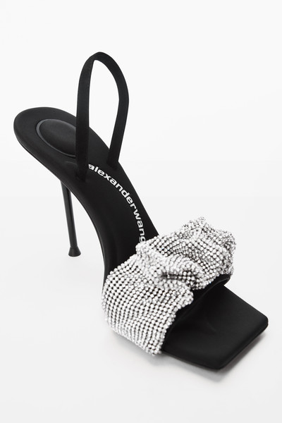 Alexander Wang JULIE CRYSTAL SCRUNCHIE SANDAL IN CRYSTAL outlook