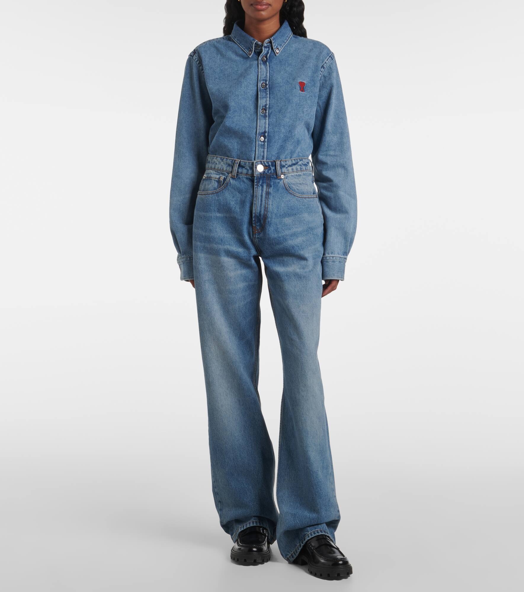 High-rise wide-leg jeans - 7