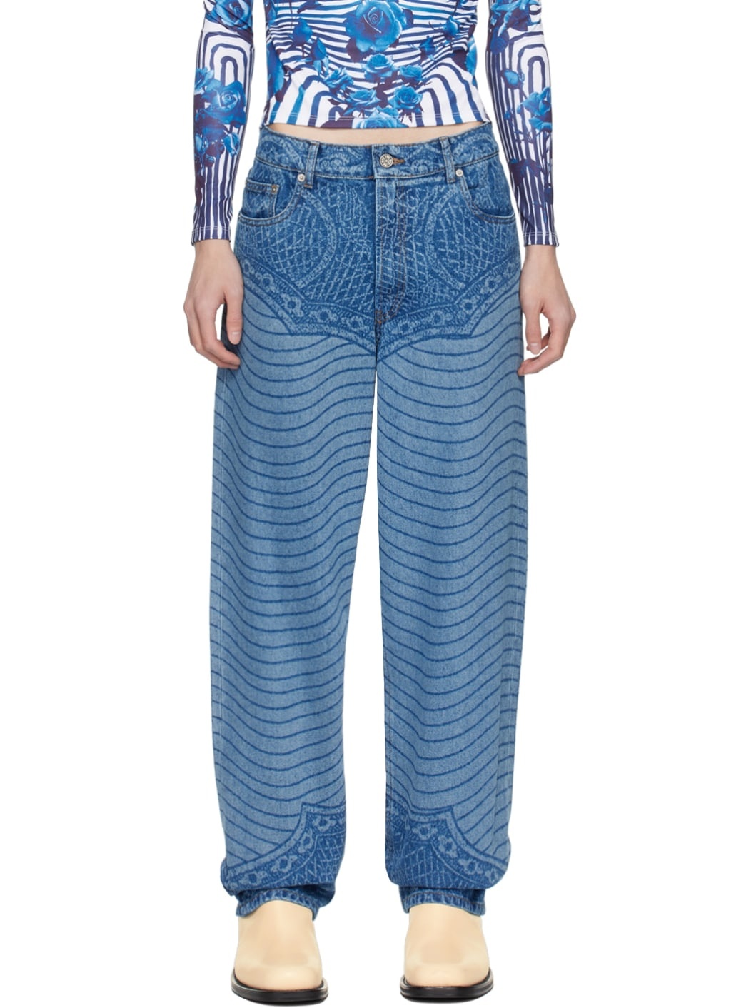 Blue 'The Cartouche' Jeans - 1