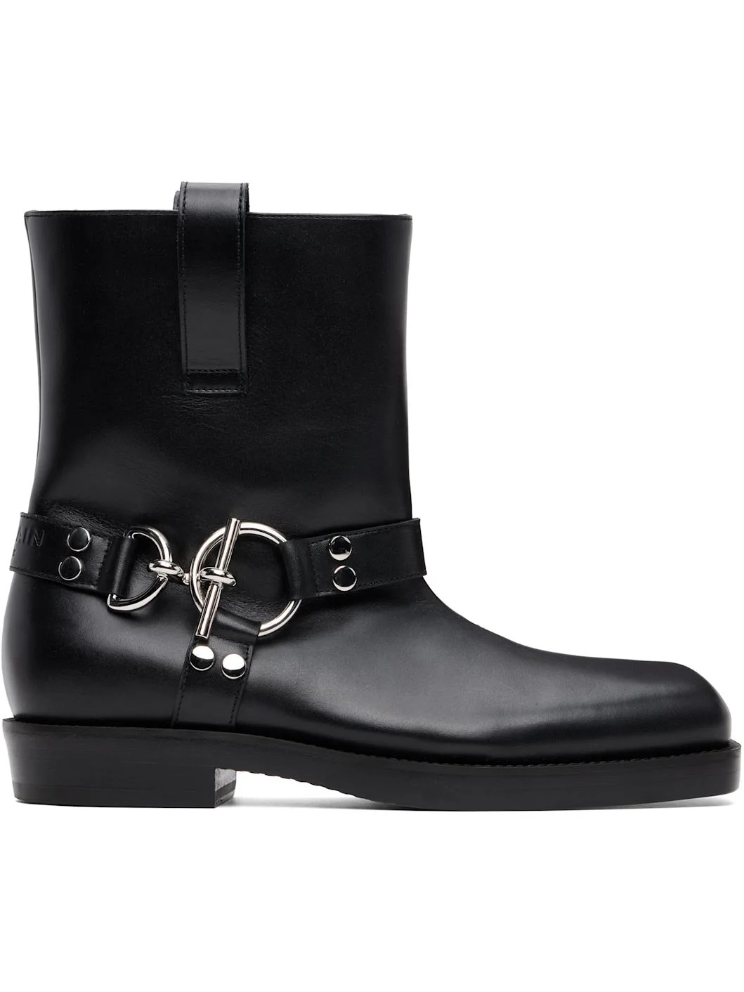 Black T-Bar Calfskin Ankle Boots - 1