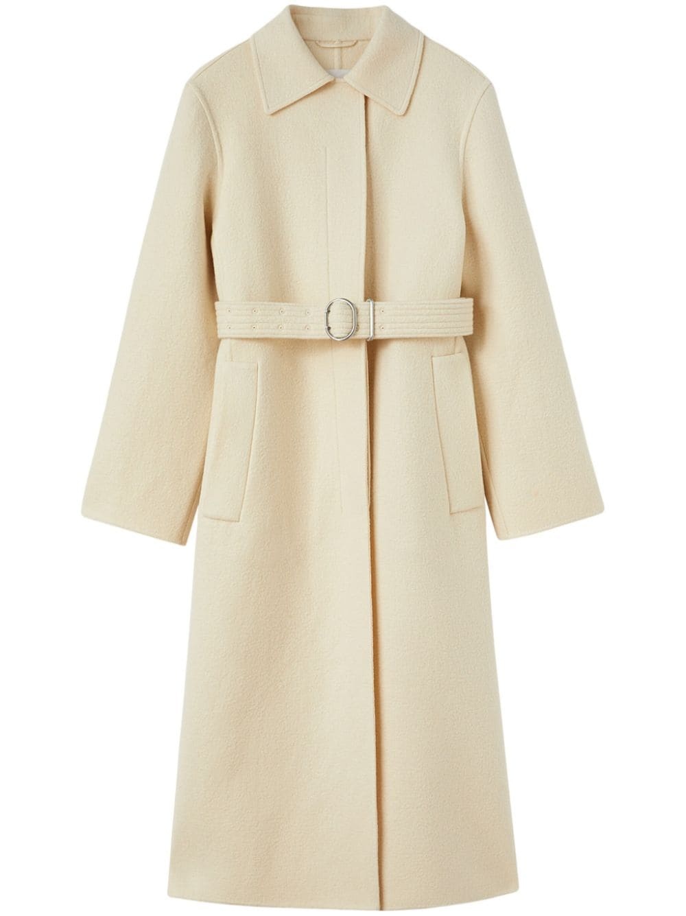 belted virgin wool coat - 1