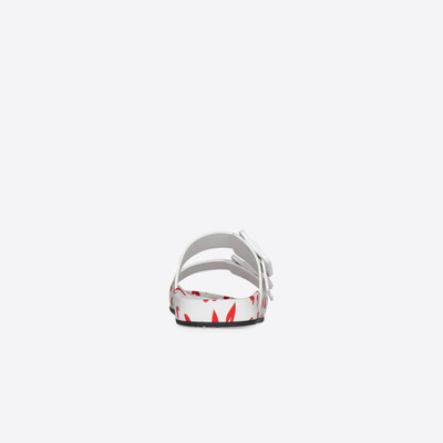 BALENCIAGA Women's Valentine's Day 22 Mallorca Sandal Heart Printed in White outlook