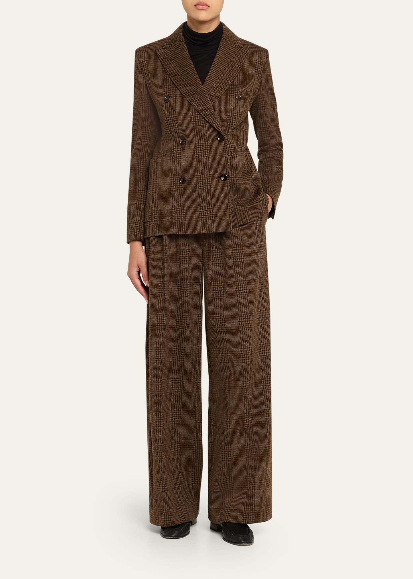 Zulma Houndstooth Wool Double-Breasted Jacket - 2