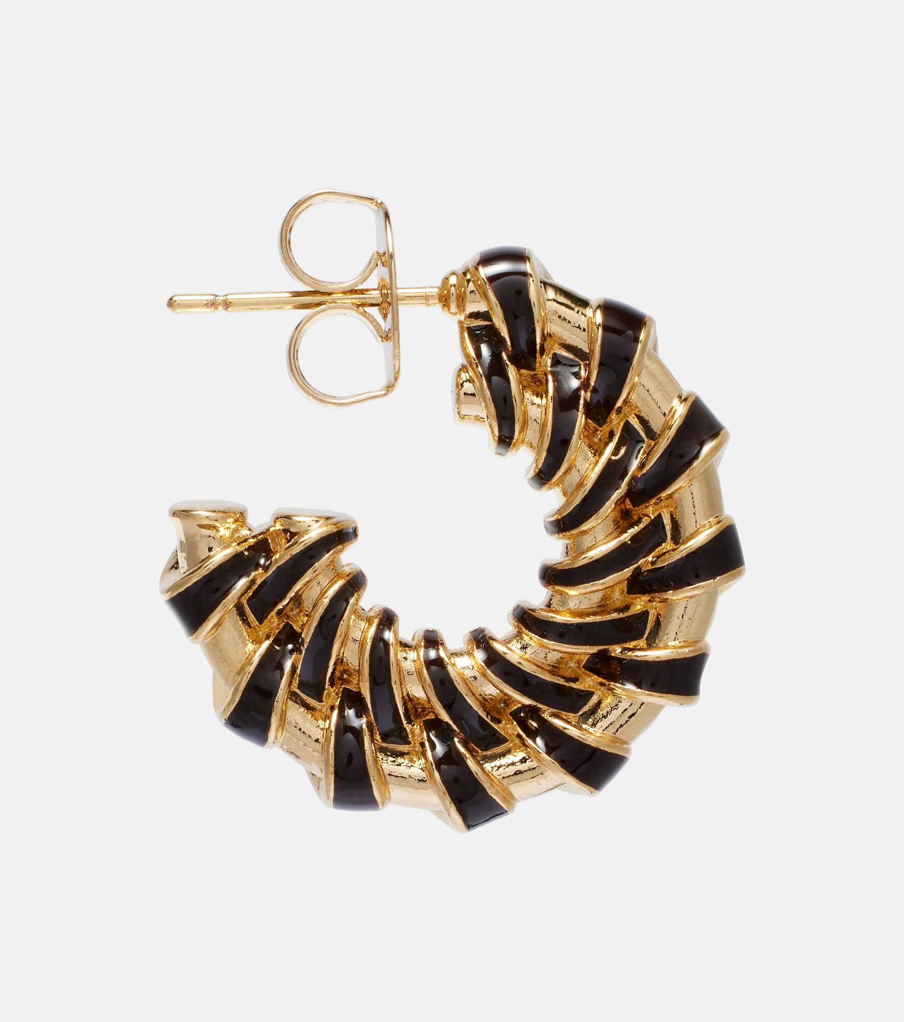 Loop gold-plated hoop earrings - 2