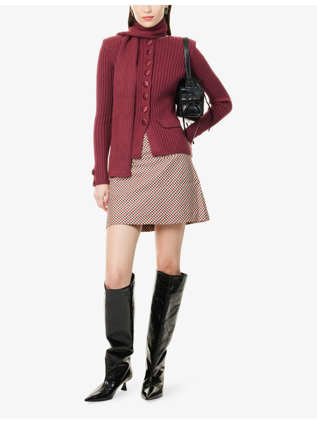 Power Peggy Scarf Knitted Cardigan - 2