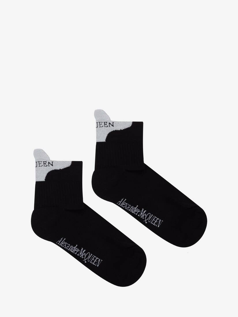 Mcqueen Signature Socks in Black - 1