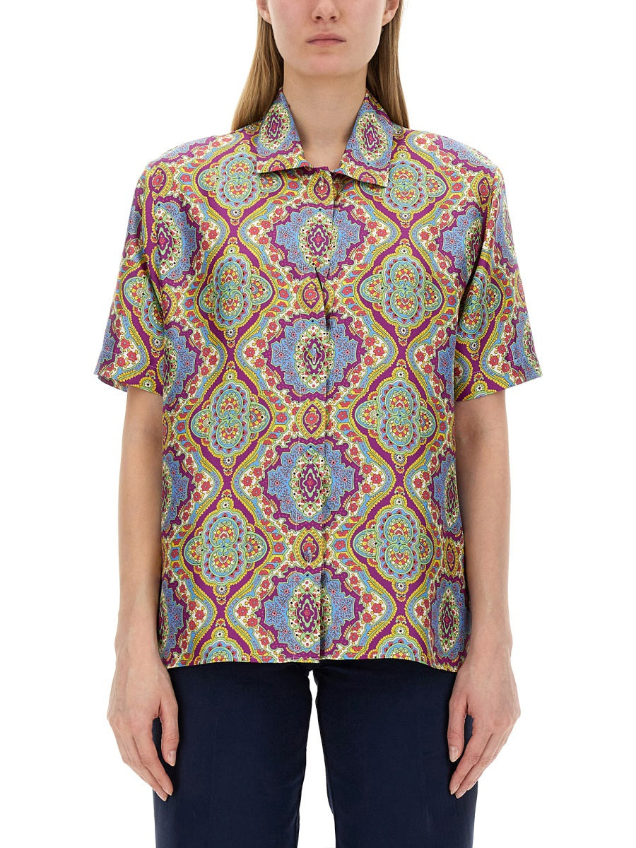Etro Women Printed Silk Shirt - 3