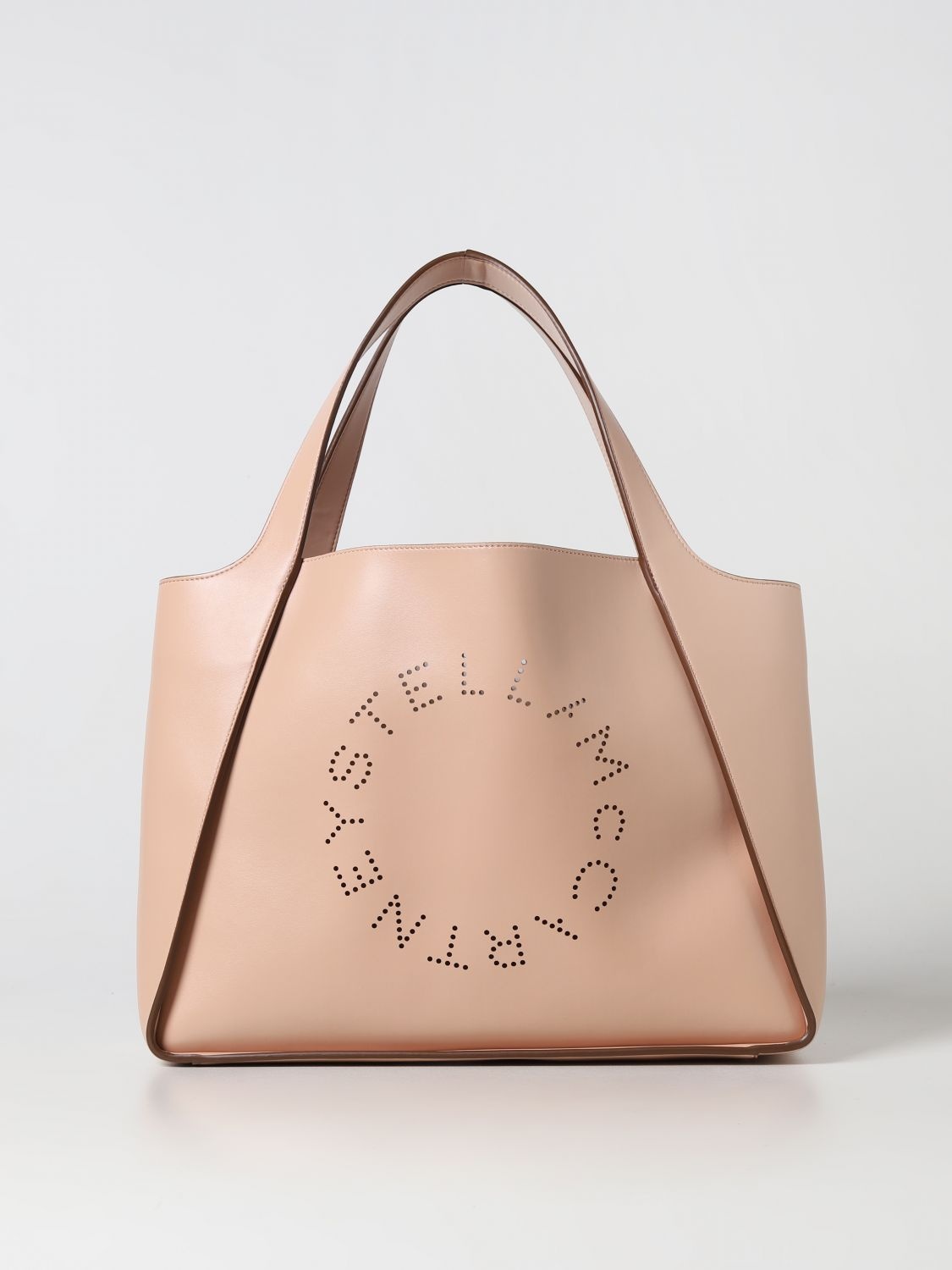 【関税&送料込】Stella Mccartney Synthetic Leather Stella Ry $1250 STELLA MCCARTNEY Leather Trim Raffia Tote Bag