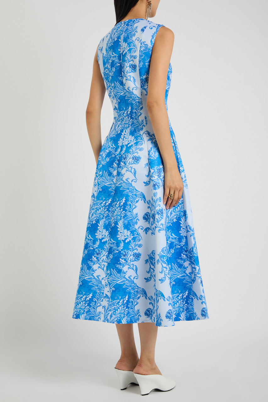 Emilia Wickstead Mara Floral-print Faille Midi Dress - 3