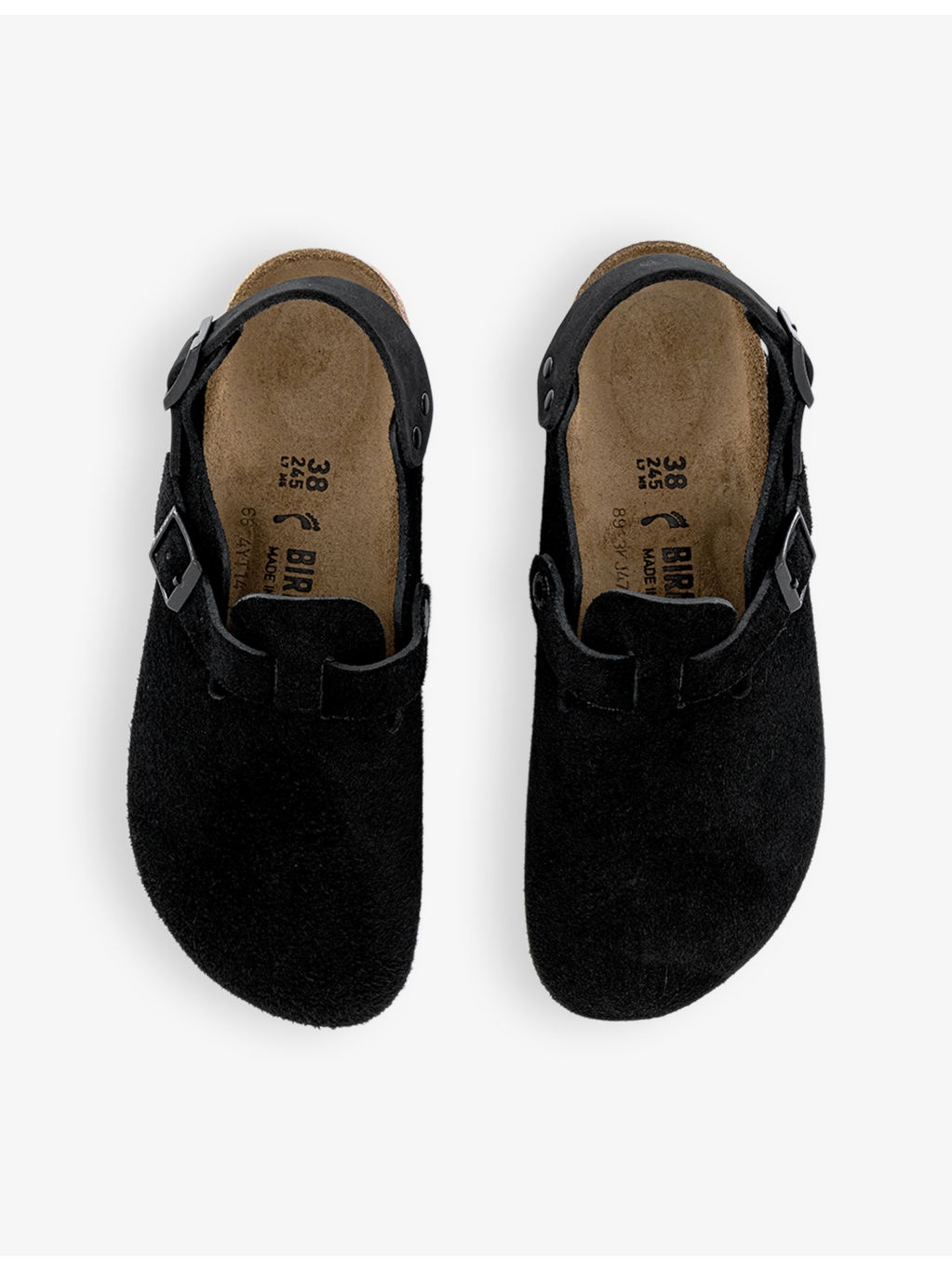 Tokio logo-embossed suede slingback clogs - 2