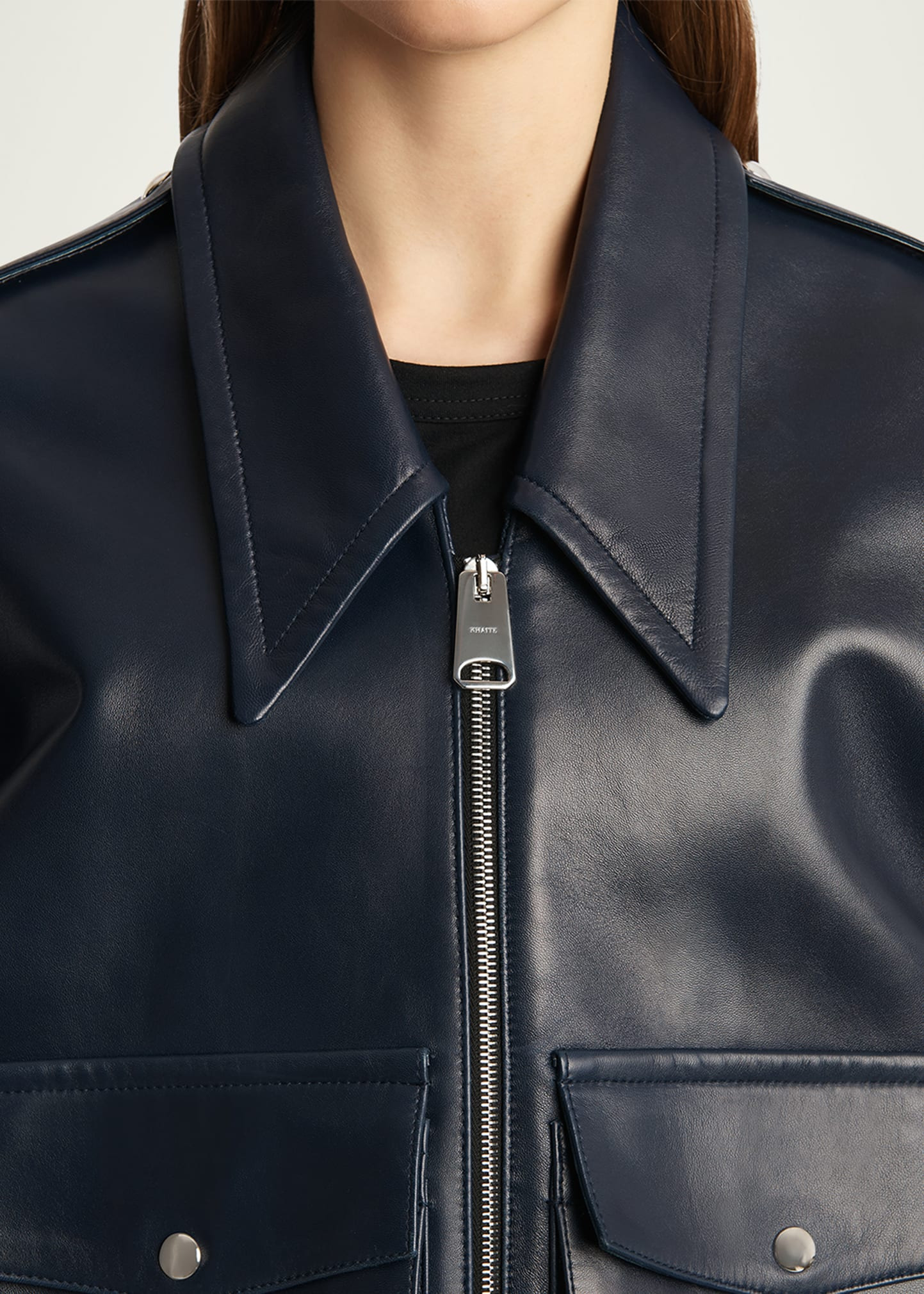 Owey Leather Bomber Jacket - 6