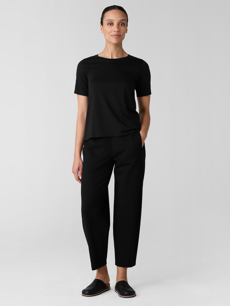 EILEEN FISHER Organic Pima Cotton Jersey Round Neck Tee outlook