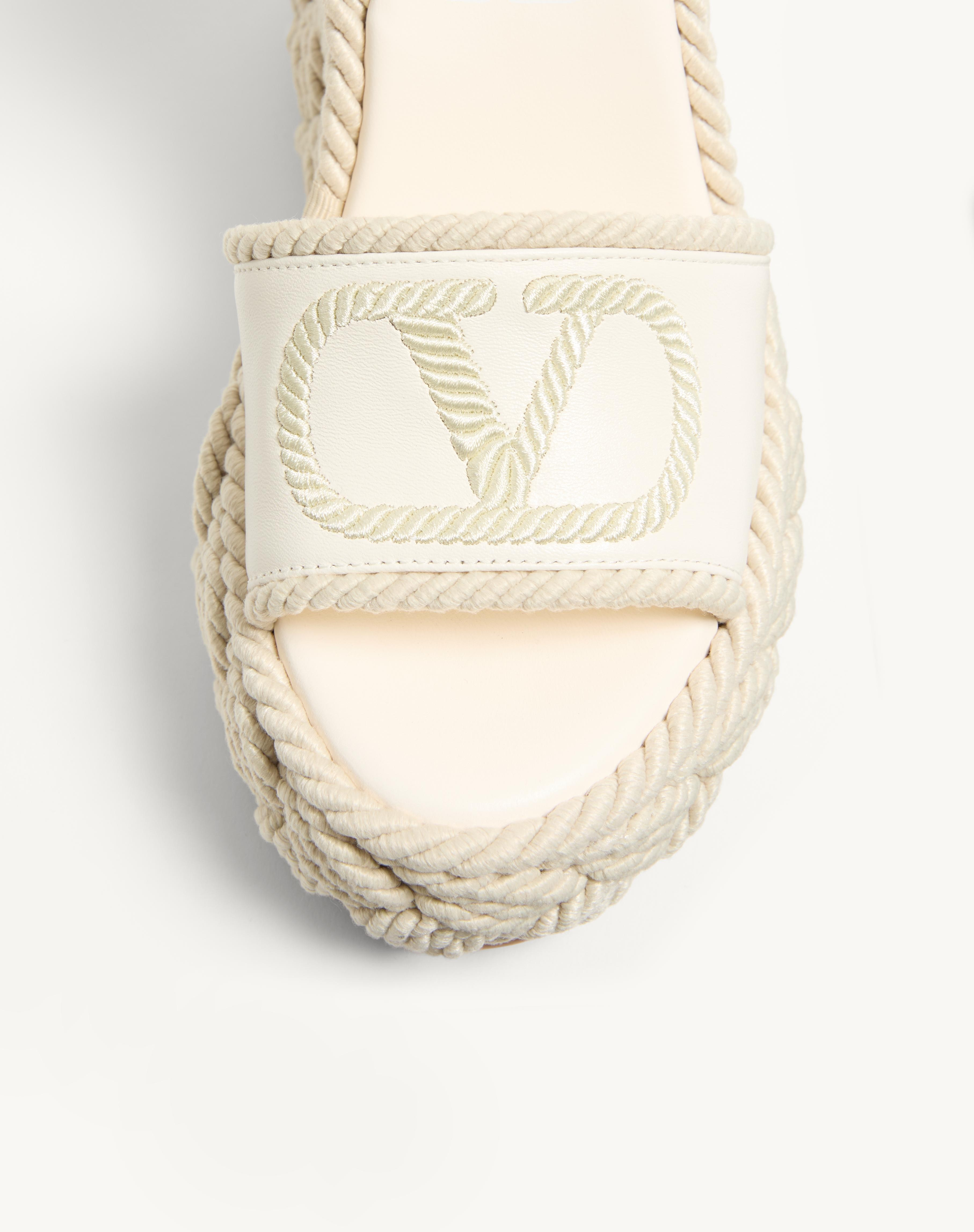 VLOGO TORCHON WEDGE SANDAL IN NAPPA 130MM - 5