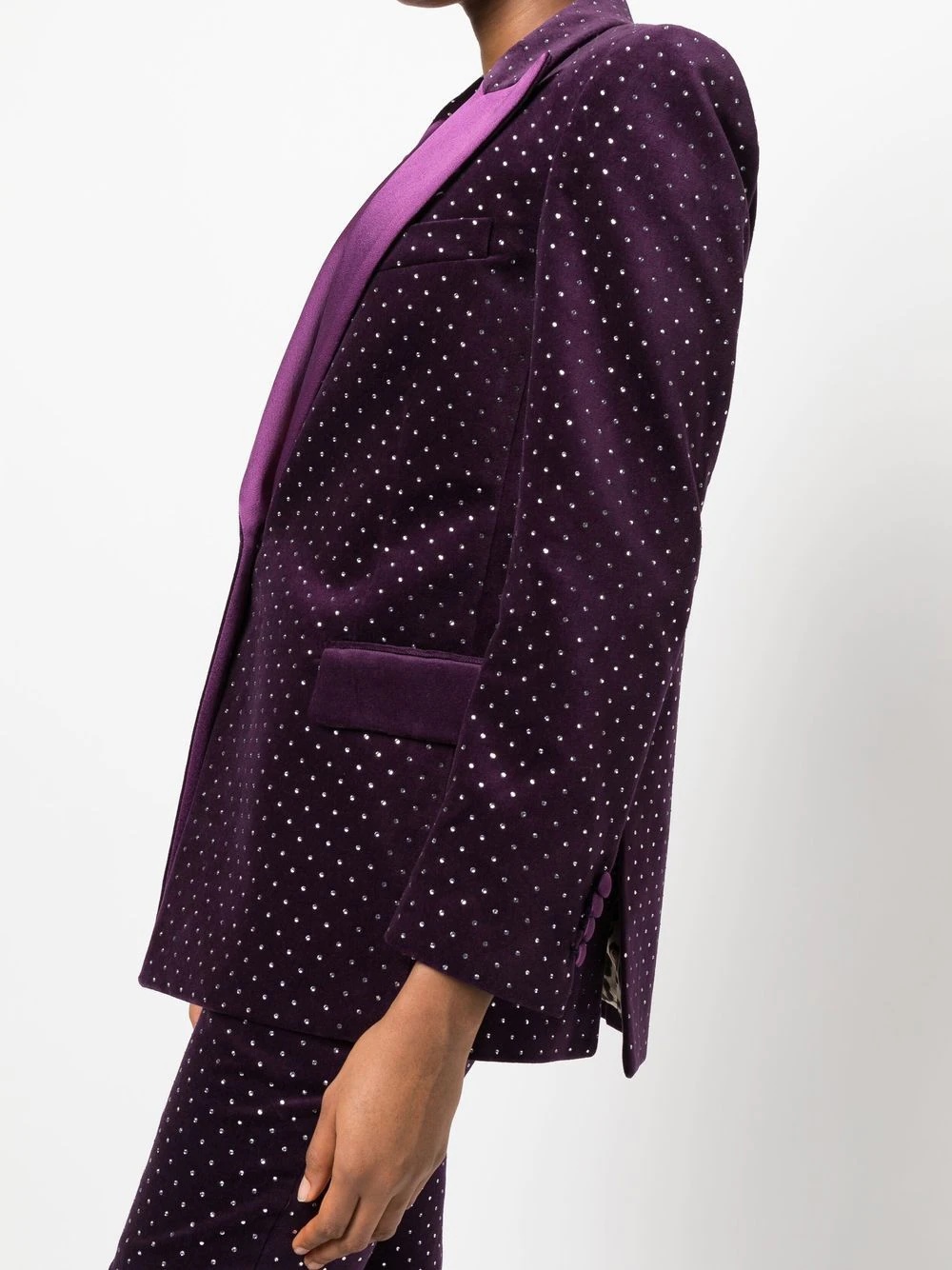 crystal-embellished blazer - 5
