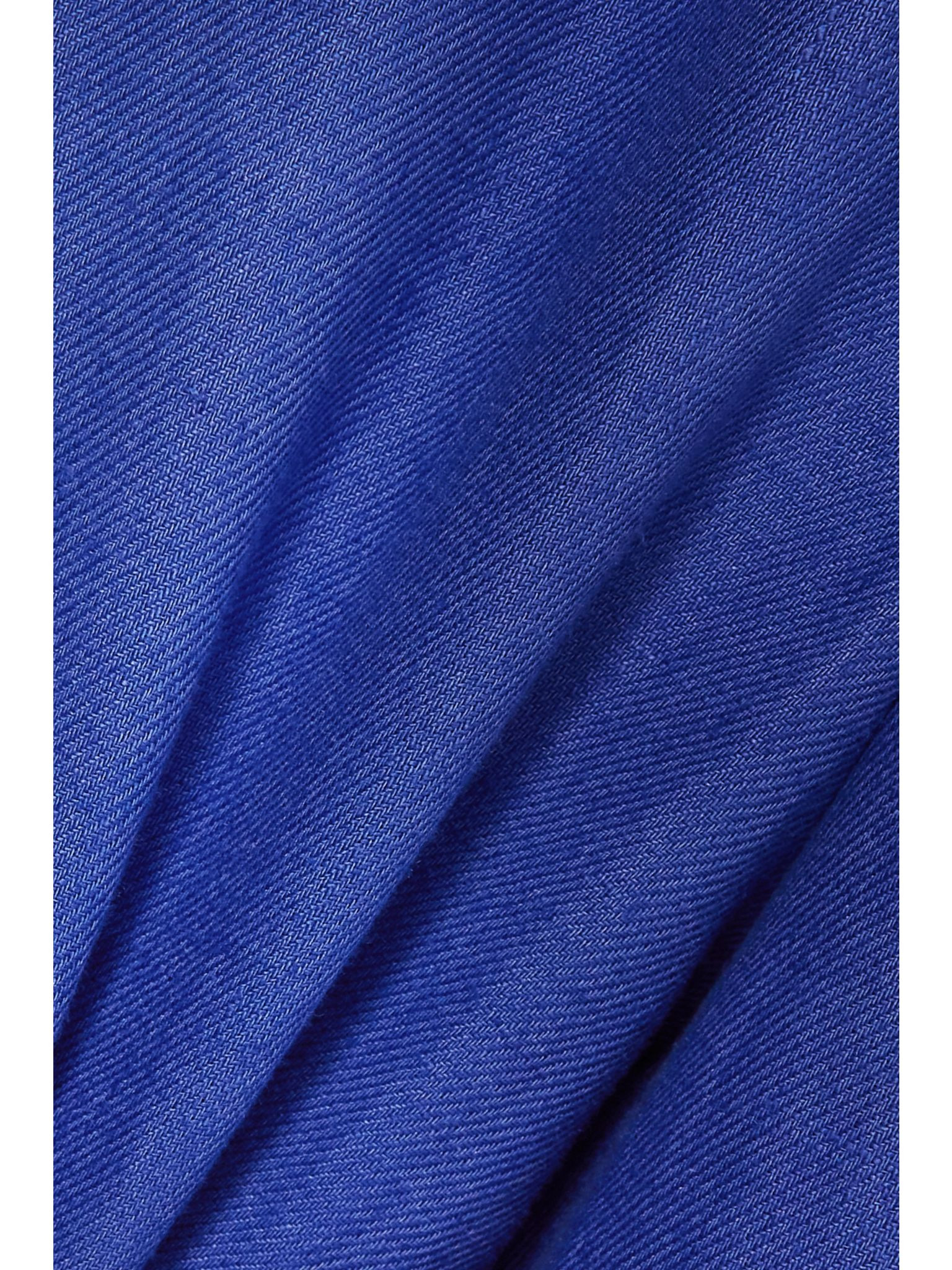 Antigua linen-twill wide-leg pants Blue - 5