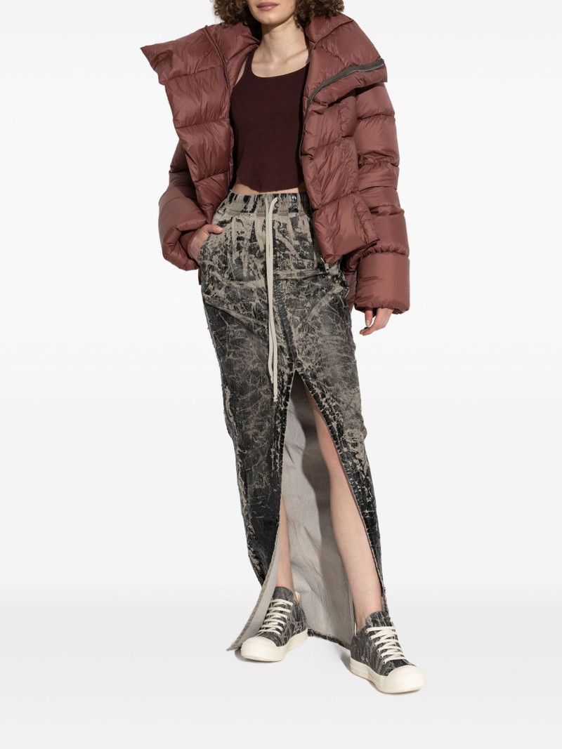 Rick Owens DRKSHDW asymmetrical raw-edge tank top outlook