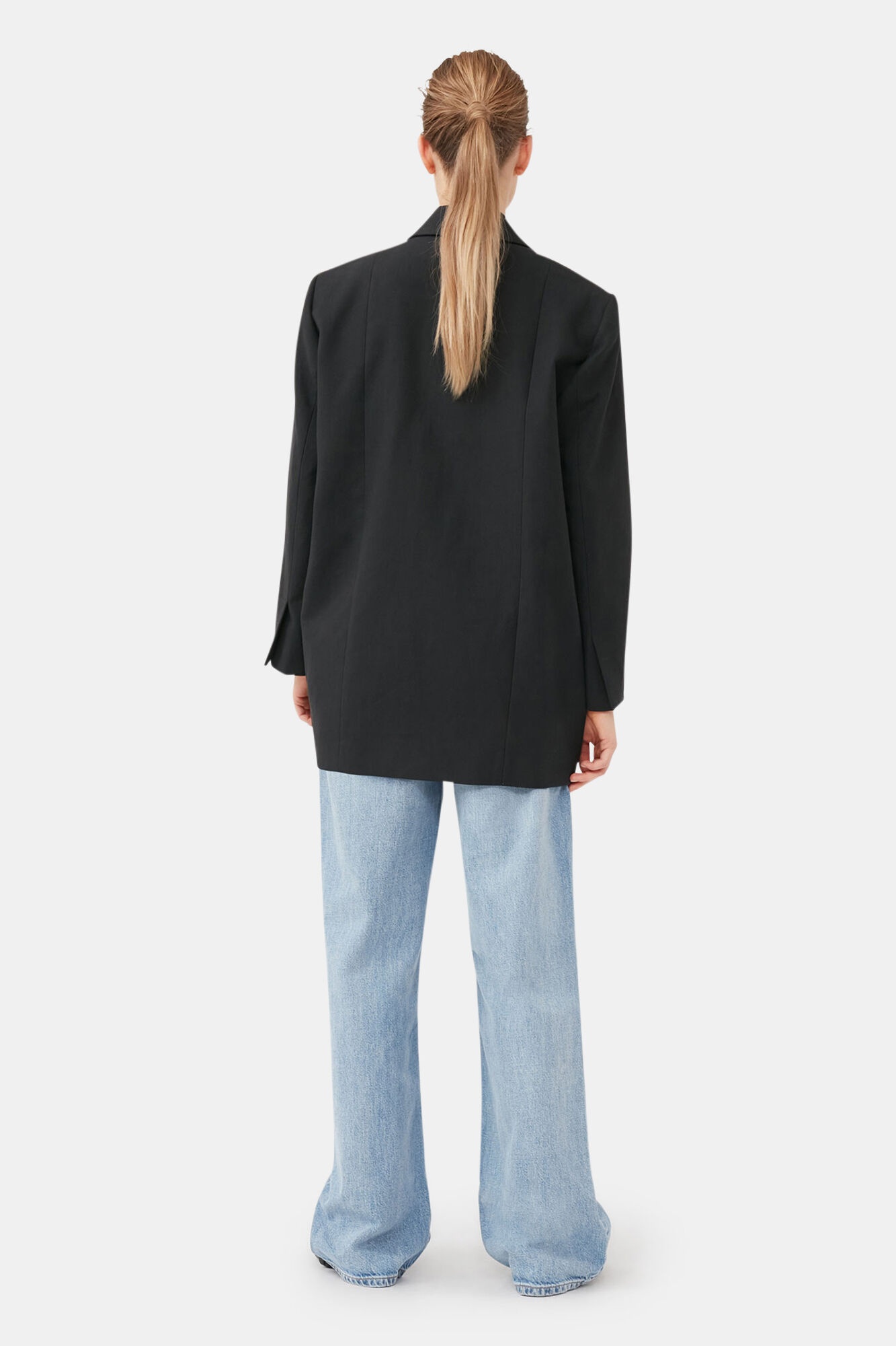 COTTON SUITING OVERSIZED BLAZER - 3