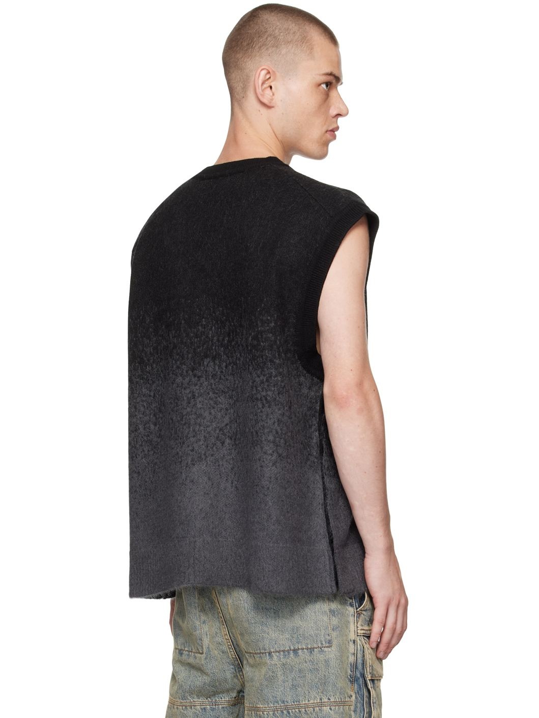 Black & Gray Gradient Vest - 3