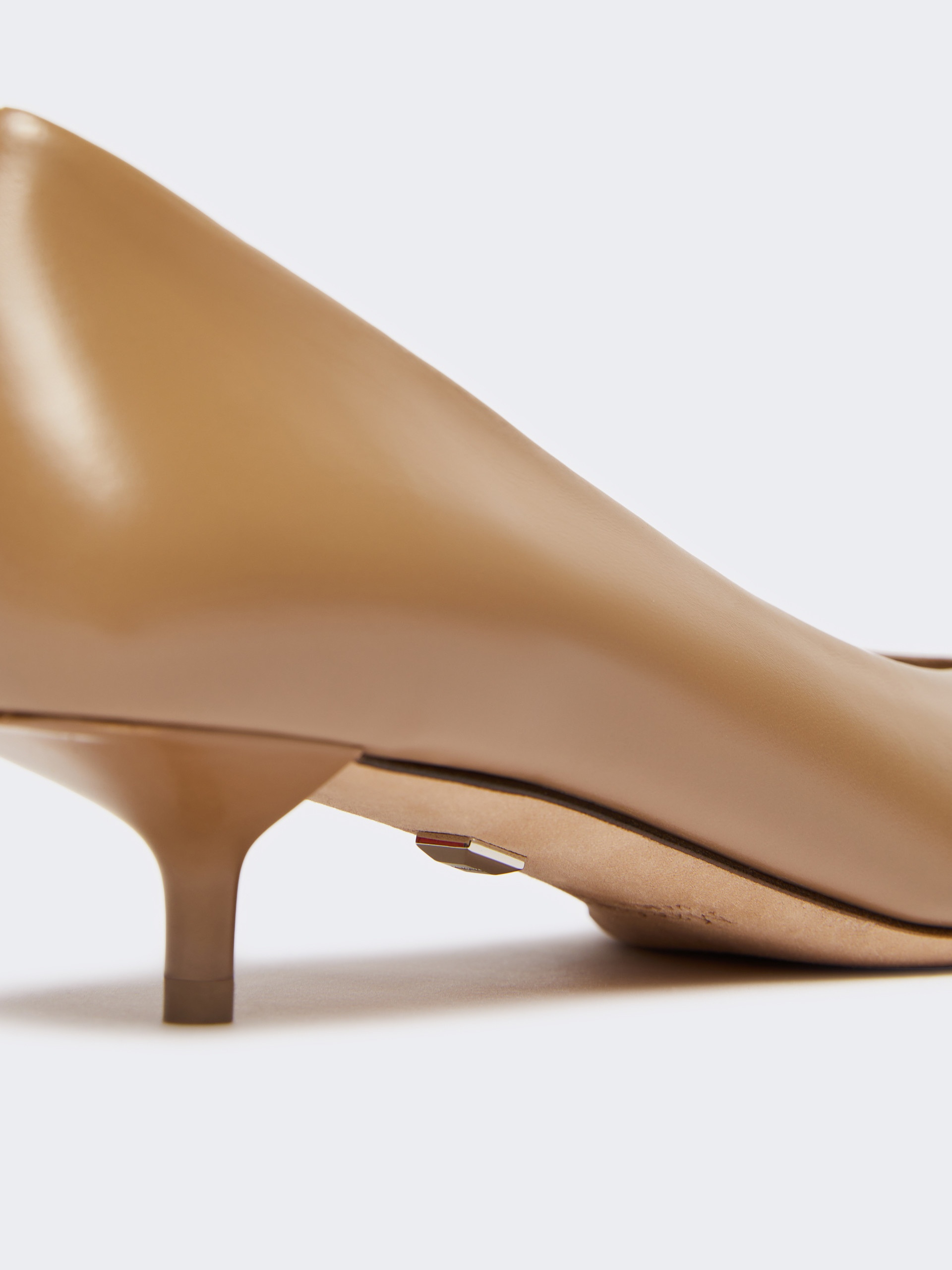KITTENPUMP Kitten-heel leather court shoes - 5