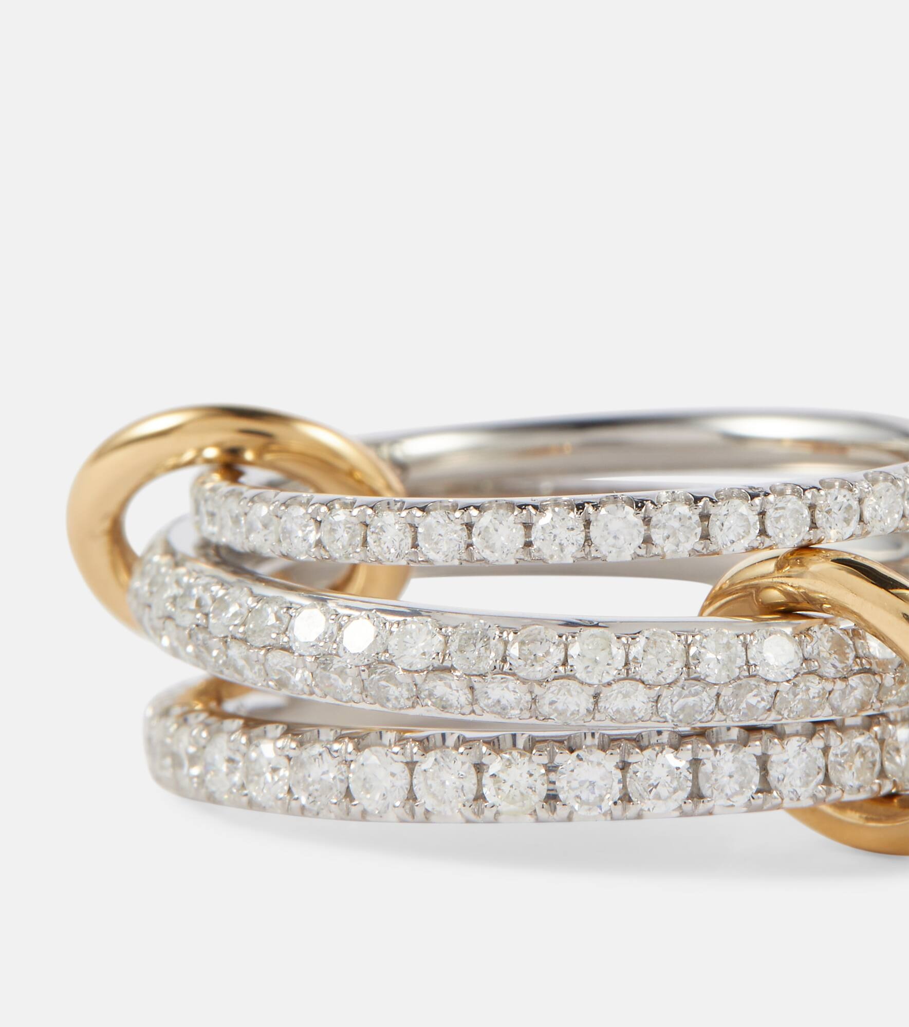 Nova sterling silver and 18kt gold ring with diamonds - 6