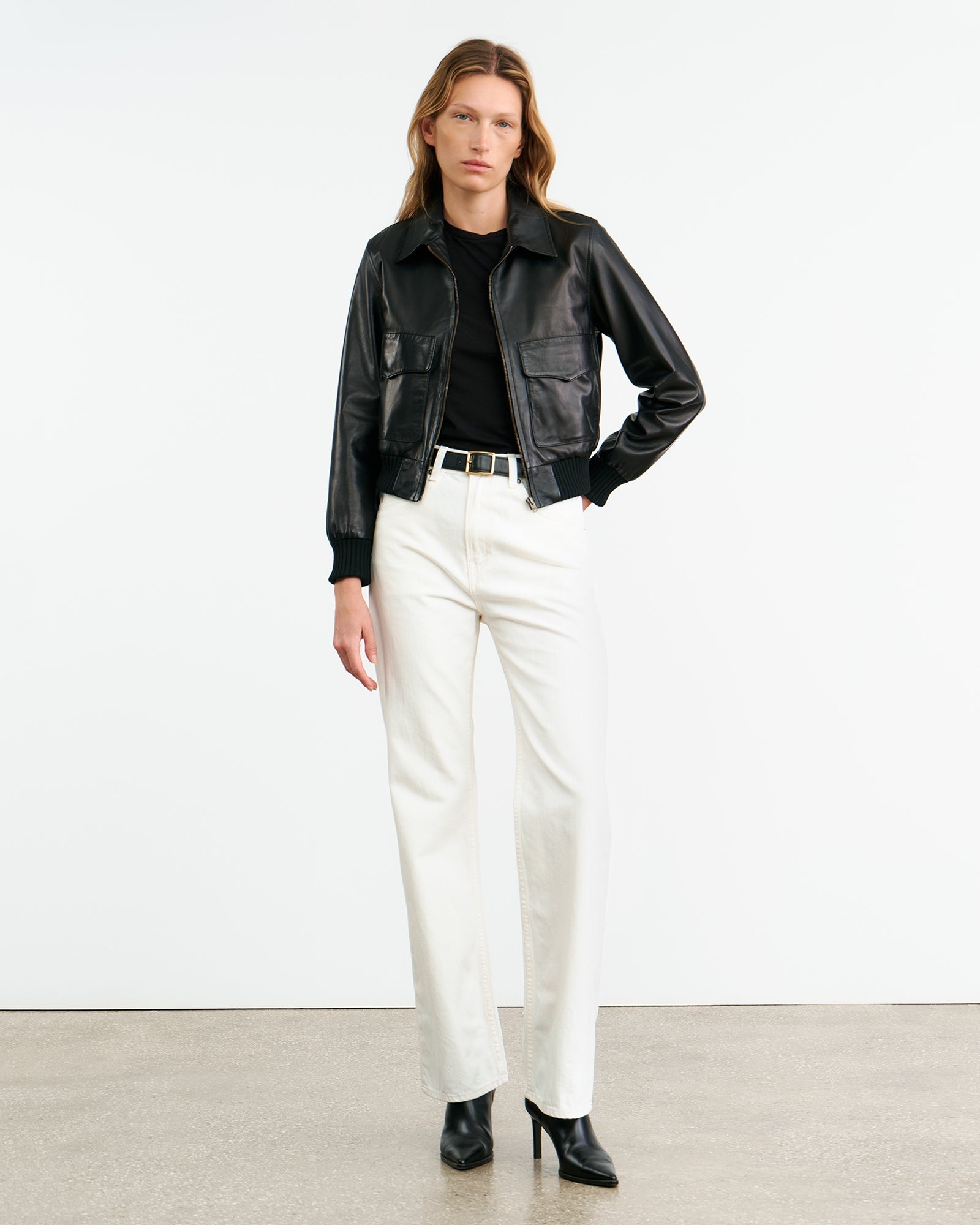 REDLEY LEATHER BOMBER JACKET - 4