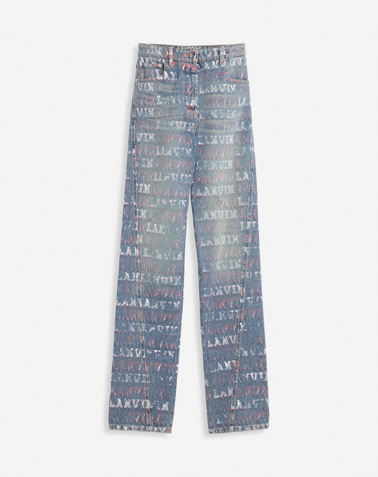 LANVIN X FUTURE STRAIGHT FIT PRINTED PANTS FOR WOMEN - 1