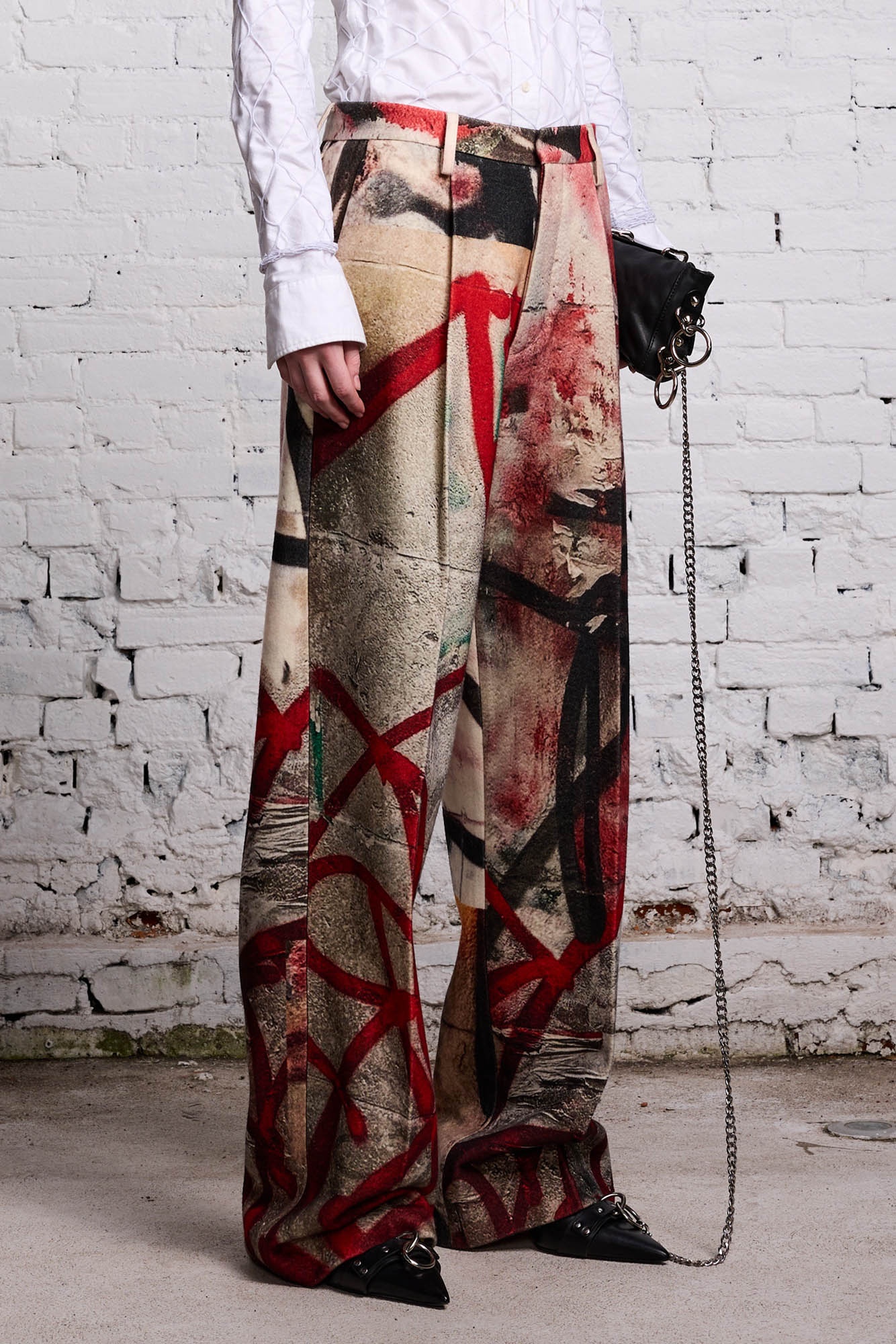 DAMON WOOL TROUSER - ABSTRACT PRINT - 5